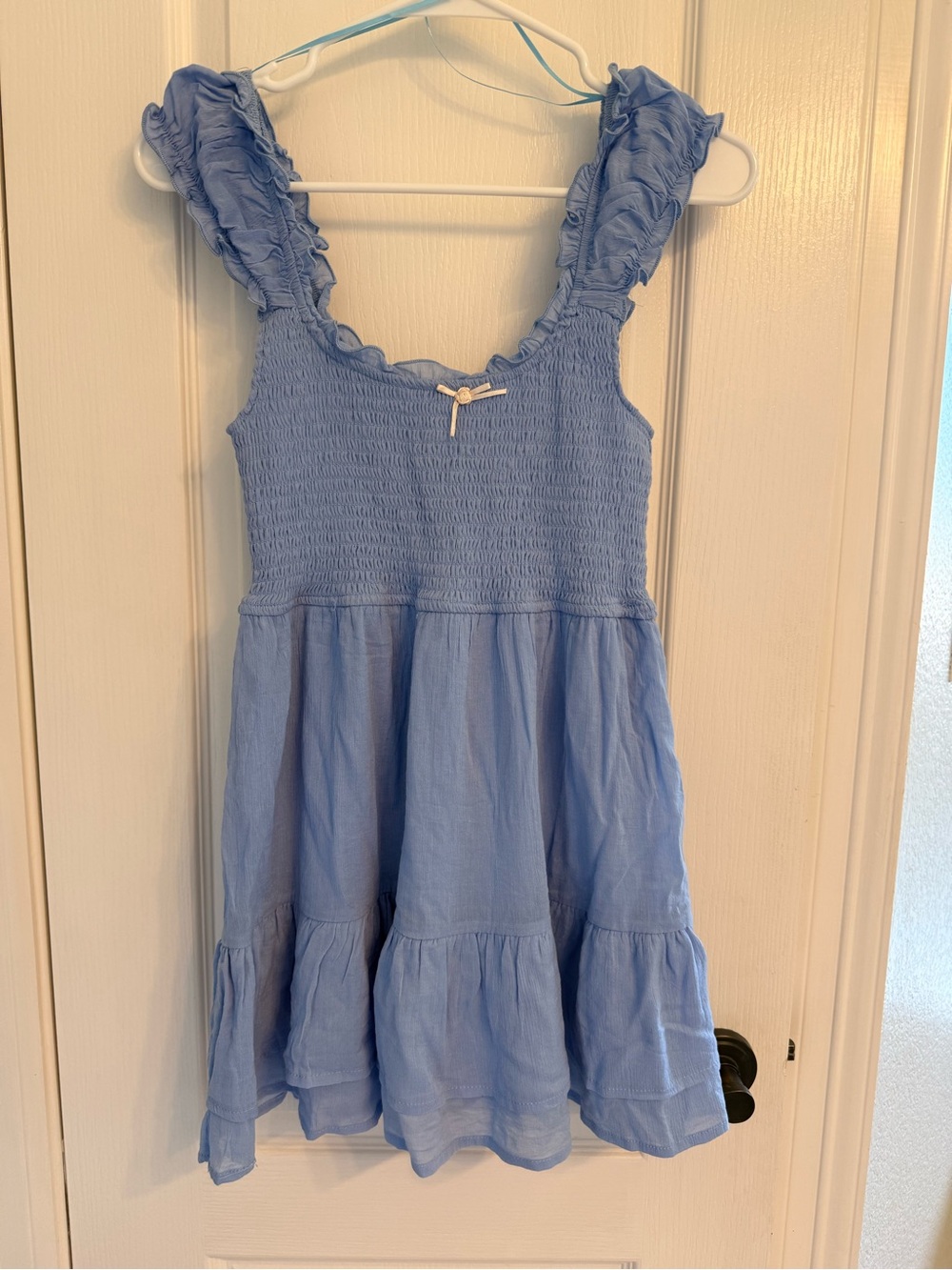 Krush Light Blue Ruffle Strap Sundress for Girls